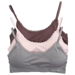 Womens Laura Ashley(R) 3pk. Seamless Trim Bralette - LS9022-3PKJ