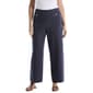 Plus Size Rafaella Pull On Knit Wide Leg Pants W Buttons - image 1