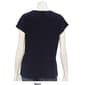 Womens 89th & Madison Short Sleeve Faux Lace Dolman Tee - image 2