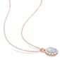 Sophia B Rose Gold Plated Ethiopian Opal & White Topaz Pendant - image 2