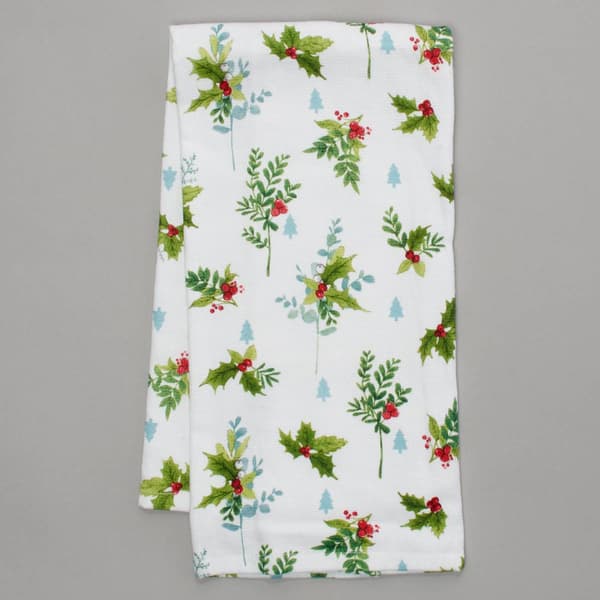 Kay Dee Christmas Morning Holly Toss Dual Purpose Kitchen Towel - image 