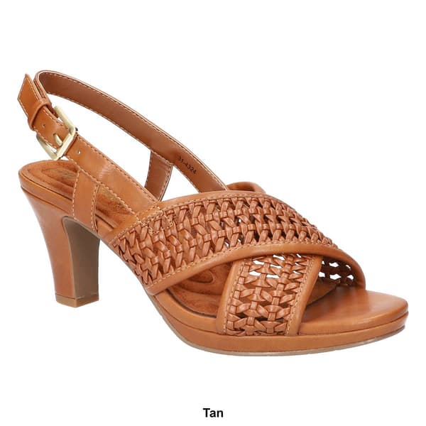 Womens Easy Street Sol Woven Slingback Heeled Dress Sandals