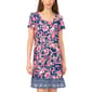 Womens MSK Short Sleeve Floral Ruffle Hem Shift Dress - image 1