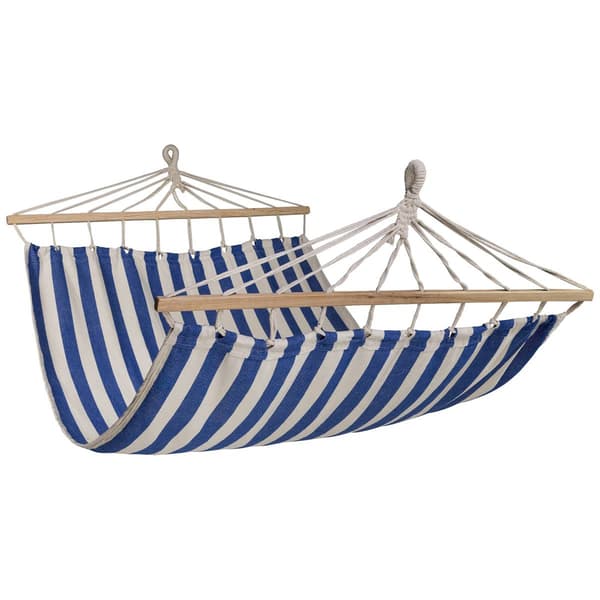 Northlight Seasonal Striped Macrame Quilted Double Hammock