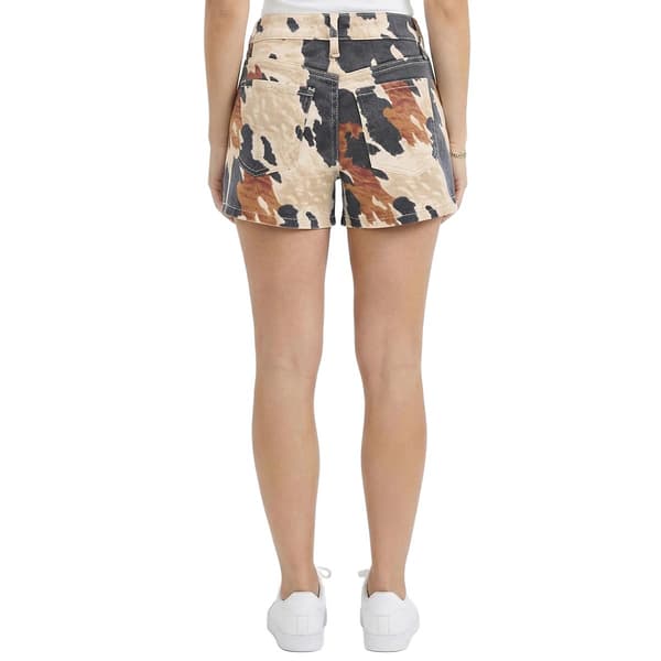 Juniors YMI Bull Denim Mid Rise Printed Shorts-Dallas