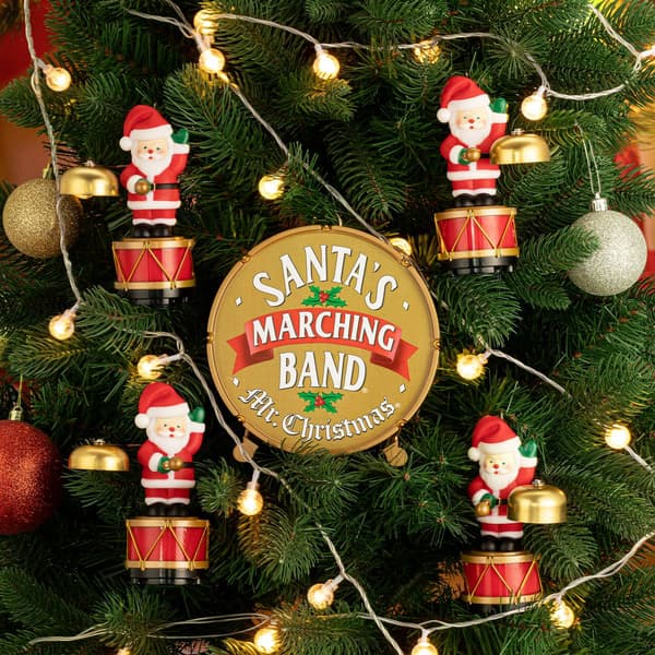 Mr. Christmas 6in. Animated Santas Marching Band Ornaments