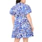 Plus Size MSK Short Sleeve Abstract Paisley Tie Waist Shirt Dress - image 2