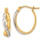 Gold Classics(tm) 14kt. Two-Tone Diamond Cut Twist Earrings - image 1