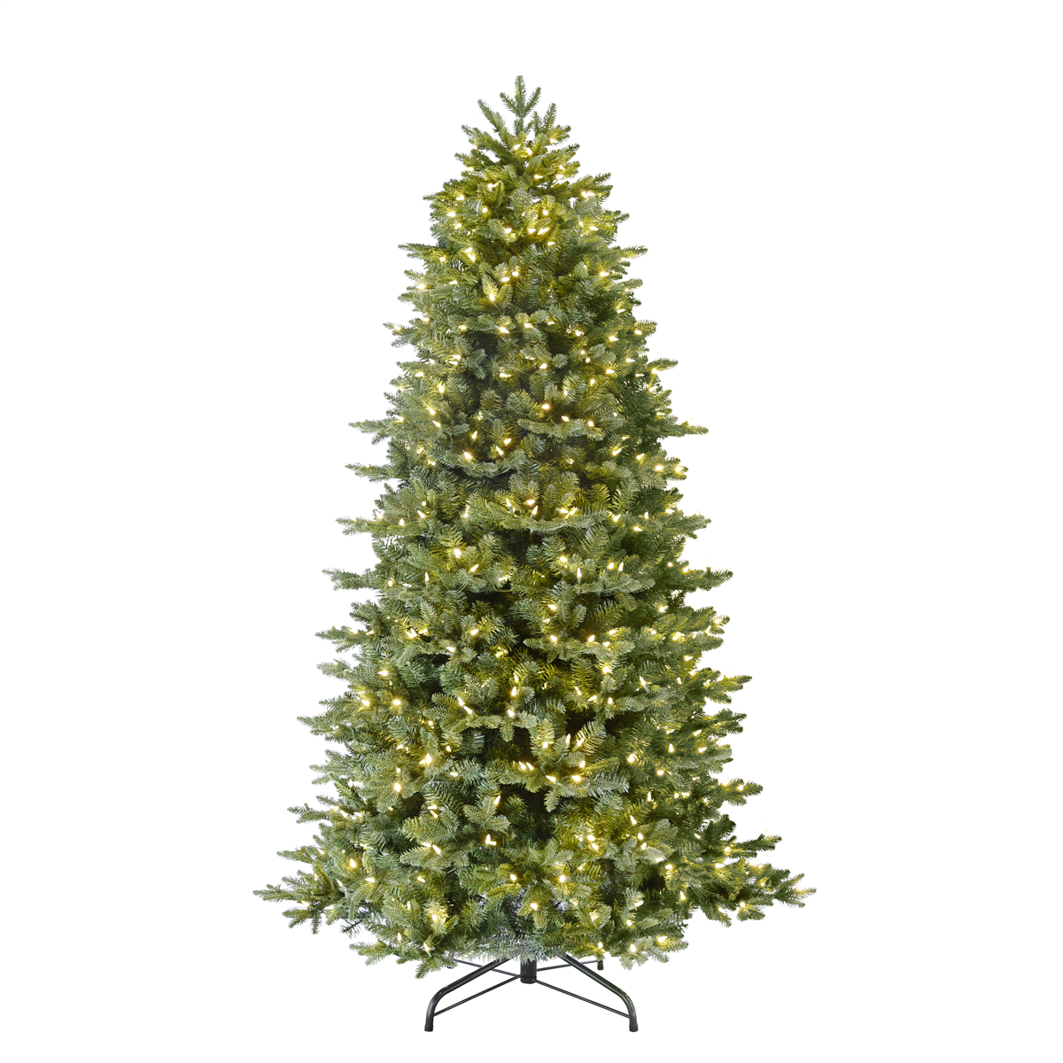 Puleo International 6.5ft. Pre-Lit Slim Noble Fir Christmas Tree