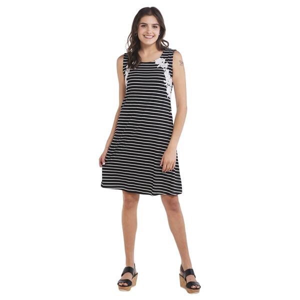Womens Lennie Sleeveless Stripe Shift Dress - image 