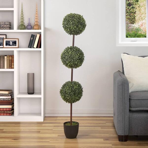 Northlight Seasonal 4ft. Artificial Triple Ball Topiary Tree