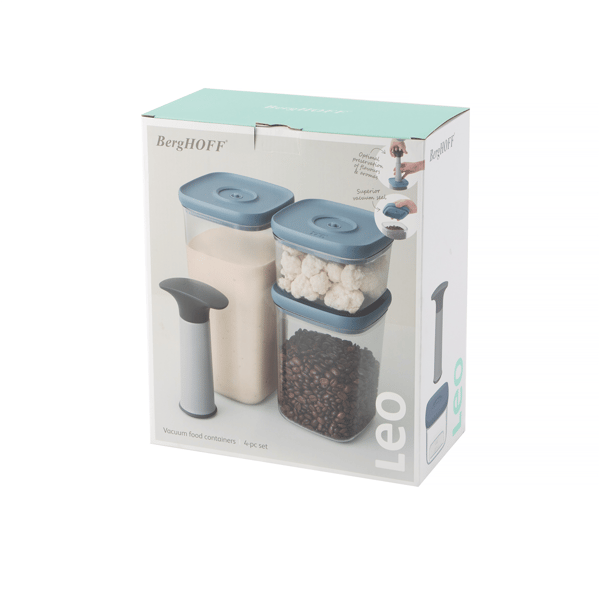 BergHOFF Leo 4pc. Vacuum Food Container Set