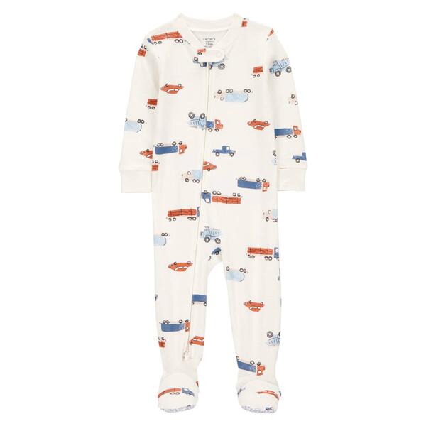 Baby Boy &#40;12-24M&#41; Carter''s&#40;R&#41; 1pc. Vehicles Cotton Footie Pajamas - image 