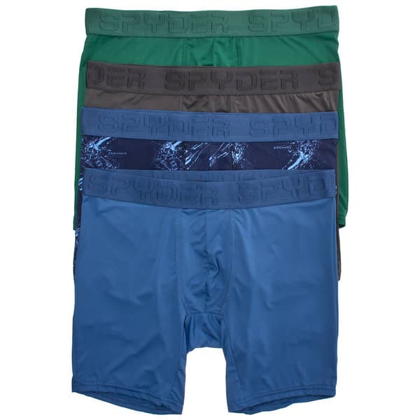 Mens Spyder 4pk. Liquid Cool Nylon Boxer Briefs - Blue/Multi - image 