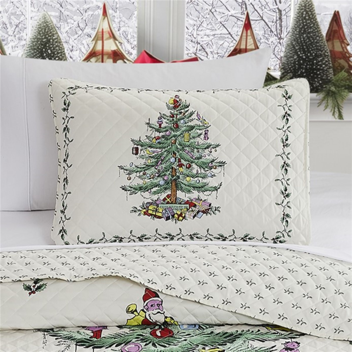 Spode® Christmas Tree 3pc. Reversible Quilt Set