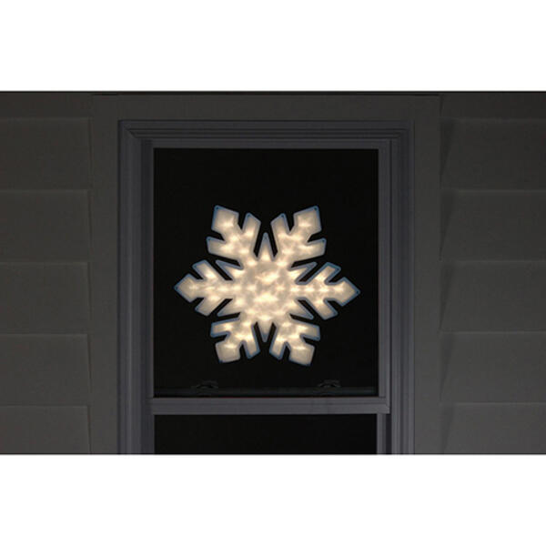 Northlight Seasonal 20in. Pre-Lit Snowflake Window Silhouette - image 