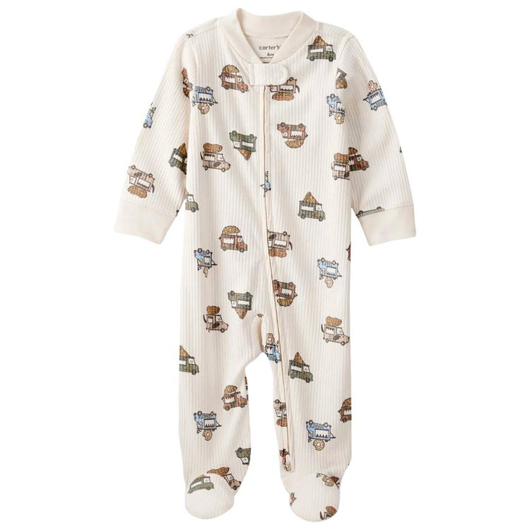 Baby Boy (NB-9M) Carter''s(R) Food Truck Ribbed Zip Sleep & Play