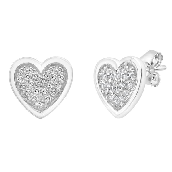 Diamond Classics(tm) 1/20ctw. Heart Shape Earrings - image 