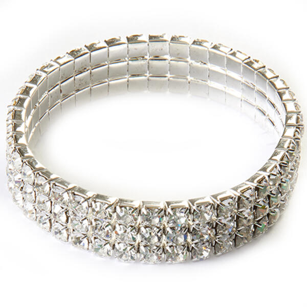 Rosa Rhinestones Clear Crystal Stretch Bracelet - image 