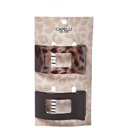 Womens Capelli New York 2pk. Rectangle Shovel Claw Clips