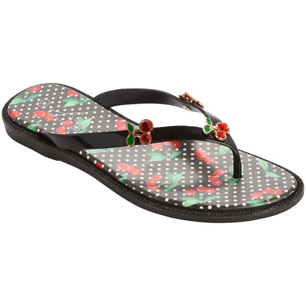 Womens Love 83 Cherry Thong Jelly Sandals