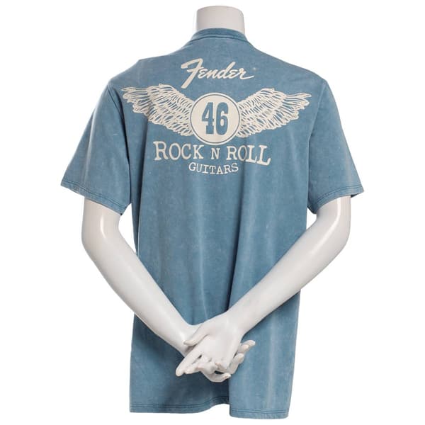 Juniors C-Life Mineral Wash Fender Front Back Wing Boyfriend Tee