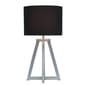 Simple Designs Interlock Triangular Wood Fabric Shade Table Lamp - image 1