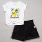 Girls (7-12) Aeropostale Tie Front Lemon Tee w/ Denim Shorts - image 1