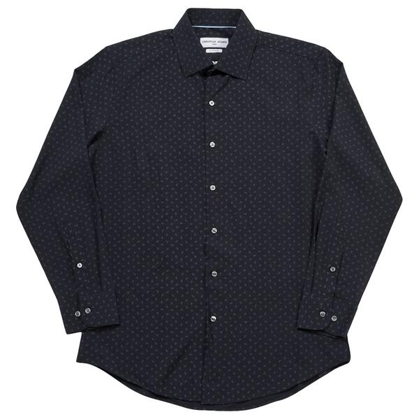Mens Christian Aujard Fitted Dress Shirt - Navy Paisley - image 