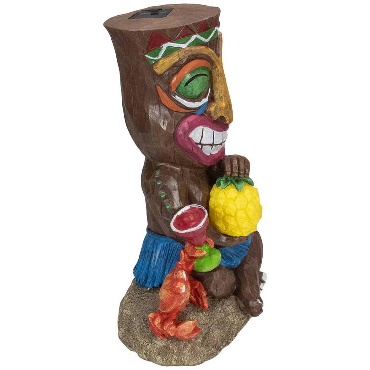 Northlight Seasonal Solar Polynesian Smiling Tiki Statue