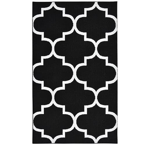 Garland Large Quatrefoil Area Rug - Black/White