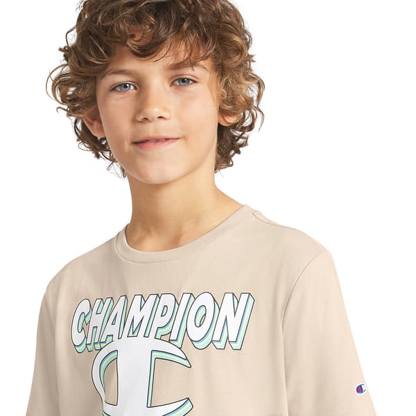 Boys (8-20) Champion® Graphic Tee - Sand Khaki
