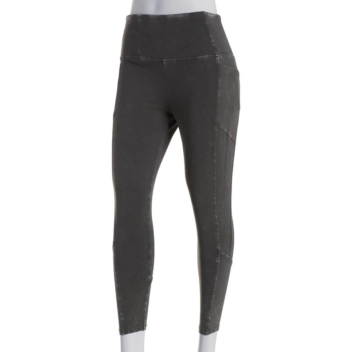 Womens Andrew Marc Sport 7/8 High Rise Mineral Wash Leggings