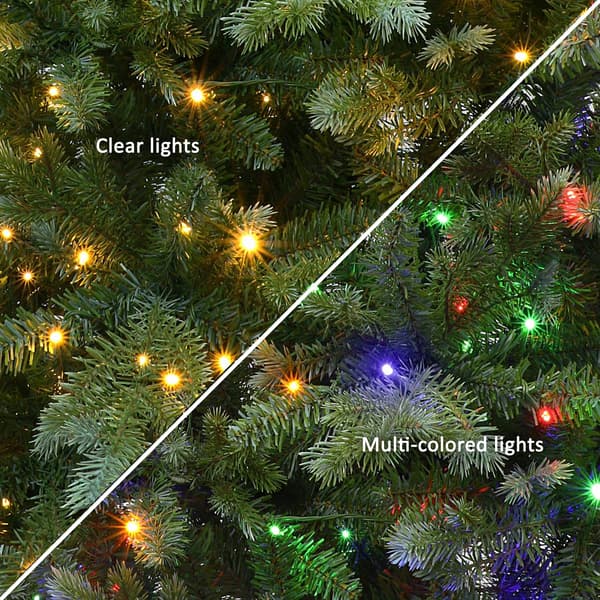 Puleo International 7.5ft. Pre-Lit Linden Fir Christmas Tree