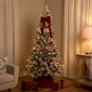 Northlight 6.5ft. Pre-Lit Medium Flocked Pine Christmas Tree - image 3