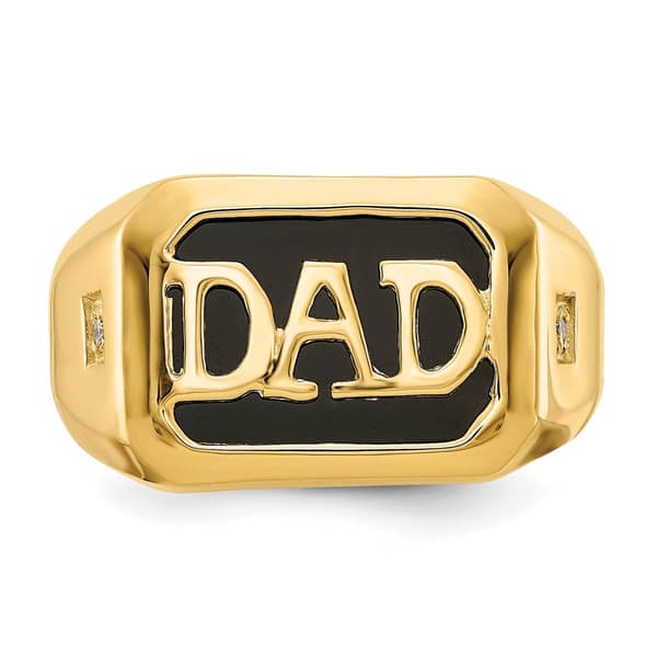 Mens Gentlemen’s Classics™ 14kt. Gold Onyx & Diamond DAD Ring