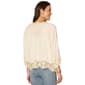 Womens Democracy 3/4 Blouson Sleeve Open Front Crochet Cardigan - image 2