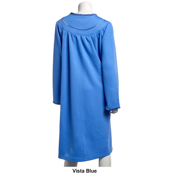 Womens Jasmine Rose Long Sleeve 42" Circle Knit Snap Robe