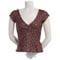 Juniors Madden Girl Cap Sleeve Plush Waffle Surplus Top - Brown - image 1