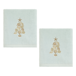 Avanti Shell Tree 2pk. Hand Towel Set