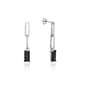 Gemminded Sterling Silver Baguette Onyx Earrings - image 3