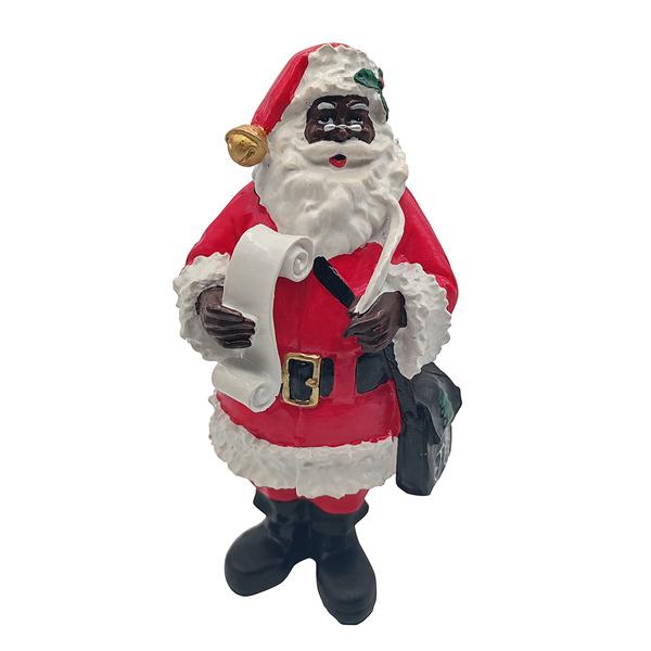 Resin Black Santa with List - image 