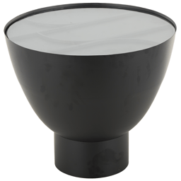 9th & Pike(R) Modern Black Metal Accent Table