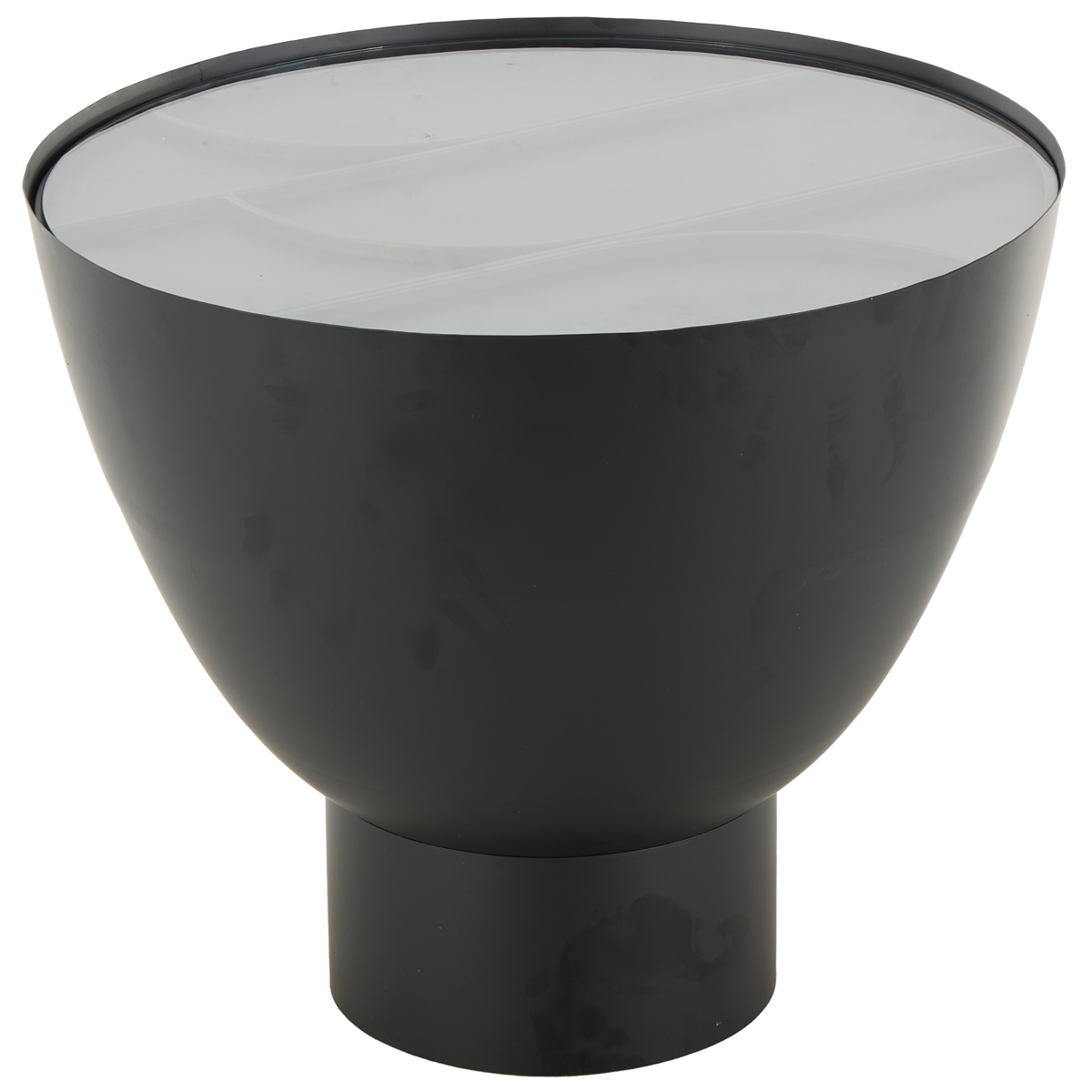 9th & Pike(R) Modern Black Metal Accent Table