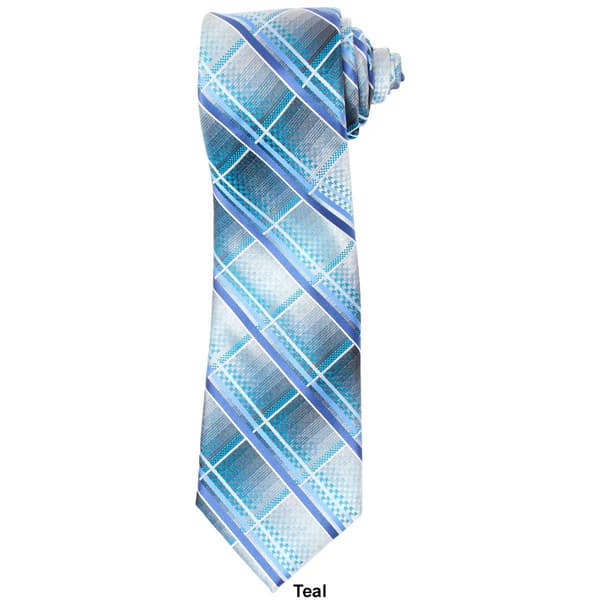 Mens Architect® Extra Large Glacier Plaid Tie