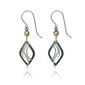 Silver Forest Abstract Flame in Open Diamond Drop Earrings - image 1