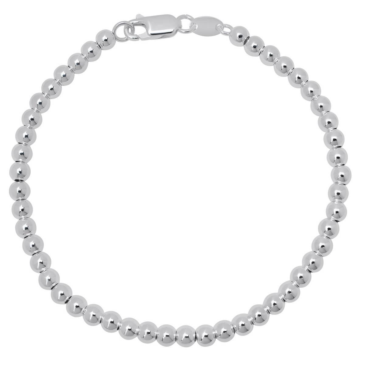 Sterling Silver 6mm Bead Chain Bracelet