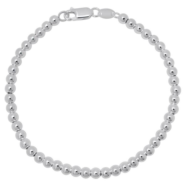 Sterling Silver 6mm Bead Chain Bracelet