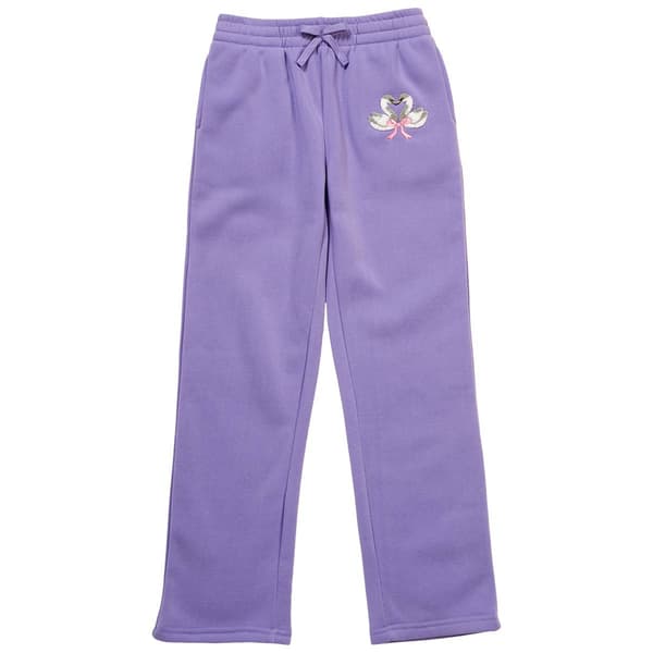 Girls (7-16) Jolie & Joy Swan Applique Fleece Lined Pant