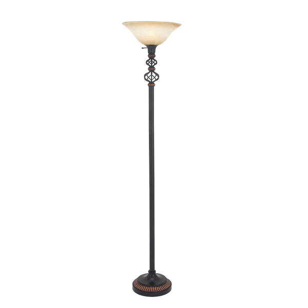 9th & Pike&#40;R&#41; Black Metal Traditional Torchiere Floor Lamp - image 
